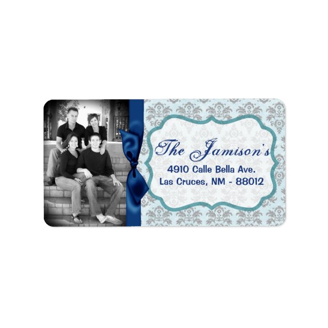 Personalised Custom Photo Christmas Mailing Label (Front)