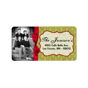 Personalised Custom Photo Christmas Mailing Label