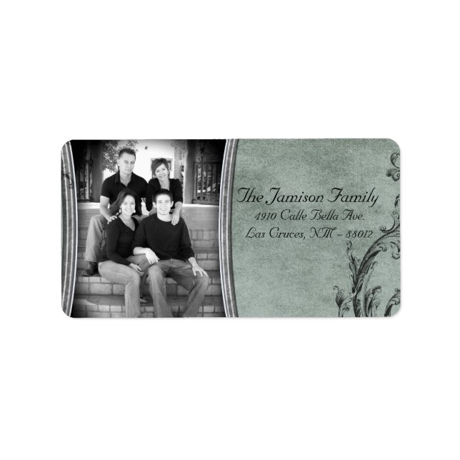 Personalised Custom Photo Christmas Mailing Label (Front)