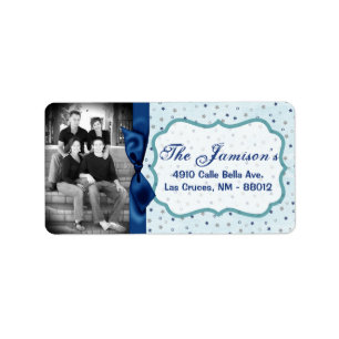 Personalised Custom Photo Christmas Mailing Label