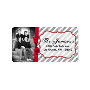 Personalised Custom Photo Christmas Mailing Label