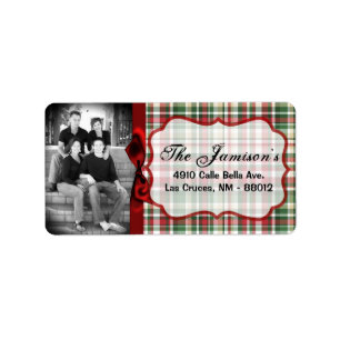 Personalised Custom Photo Christmas Mailing Label