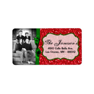 Personalised Custom Photo Christmas Mailing Label