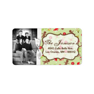 Personalised Custom Photo Christmas Mailing Label