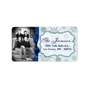 Personalised Custom Photo Christmas Mailing Label