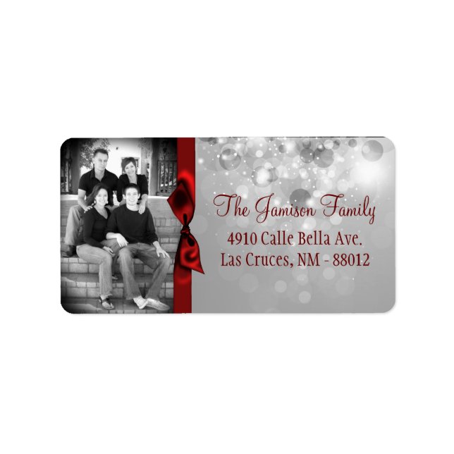 Personalised Custom Photo Christmas Mailing Label (Front)