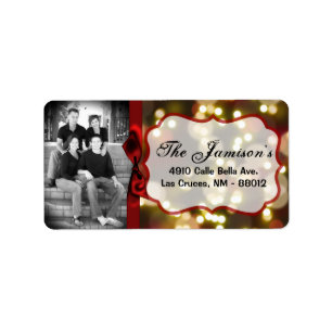 Personalised Custom Photo Christmas Mailing Label