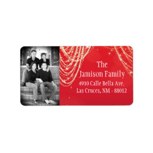 Personalised Custom Photo Christmas Mailing Label