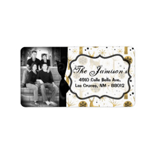 Personalised Custom Photo Christmas Mailing Label