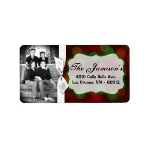 Personalised Custom Photo Christmas Mailing Label