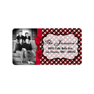 Personalised Custom Photo Christmas Mailing Label