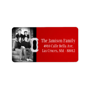 Personalised Custom Photo Christmas Mailing Label