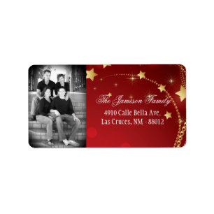 Personalised Custom Photo Christmas Mailing Label