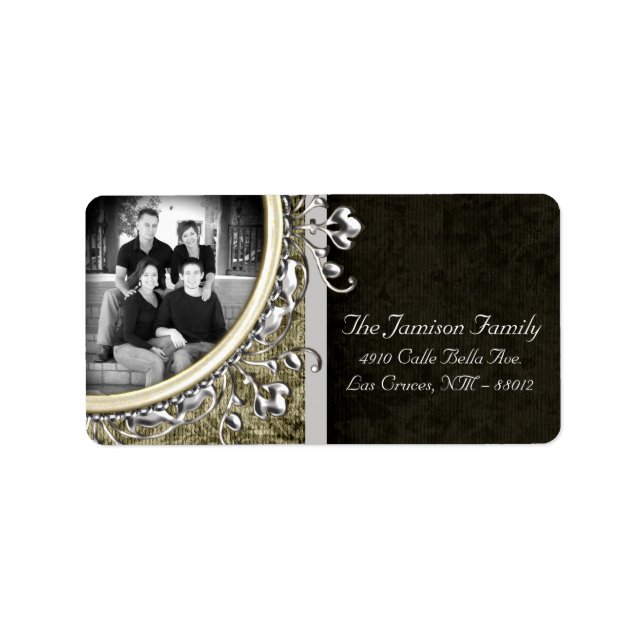 Personalised Custom Photo Christmas Mailing Label (Front)