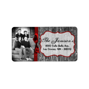 Personalised Custom Photo Christmas Mailing Label