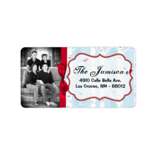 Personalised Custom Photo Christmas Mailing Label