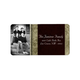 Personalised Custom Photo Christmas Mailing Label