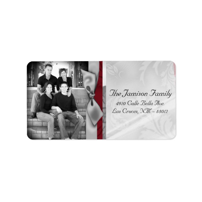 Personalised Custom Photo Christmas Mailing Label (Front)