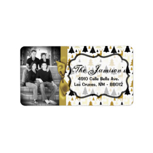Personalised Custom Photo Christmas Mailing Label
