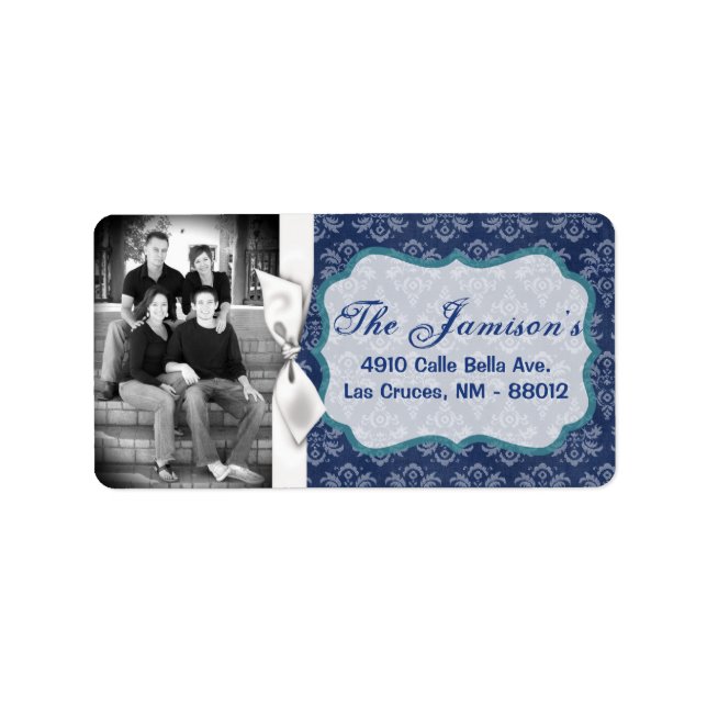 Personalised Custom Photo Christmas Mailing Label (Front)