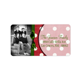 Personalised Custom Photo Christmas Mailing Label