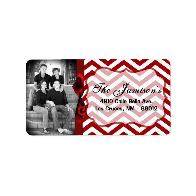 Personalised Custom Photo Christmas Mailing Label (Front)
