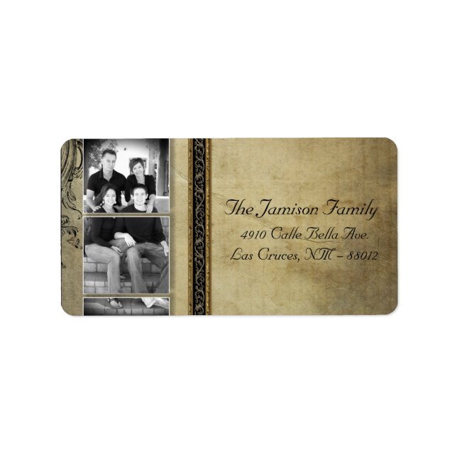 Personalised Custom Photo Christmas Mailing Label (Front)