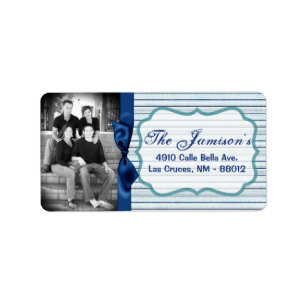 Personalised Custom Photo Christmas Mailing Label