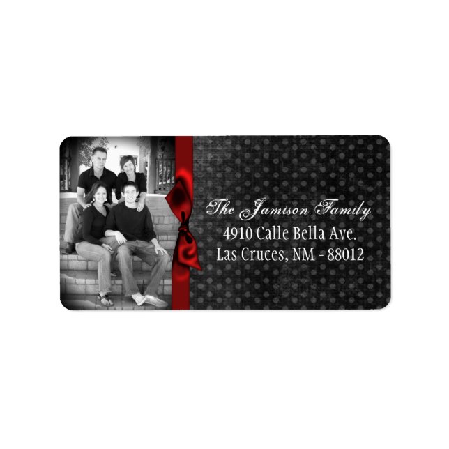 Personalised Custom Photo Christmas Mailing Label (Front)