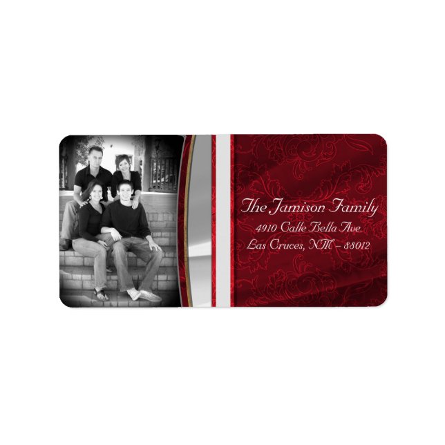 Personalised Custom Photo Christmas Mailing Label (Front)