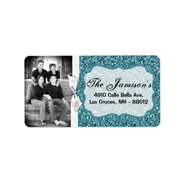 Personalised Custom Photo Christmas Mailing Label (Front)