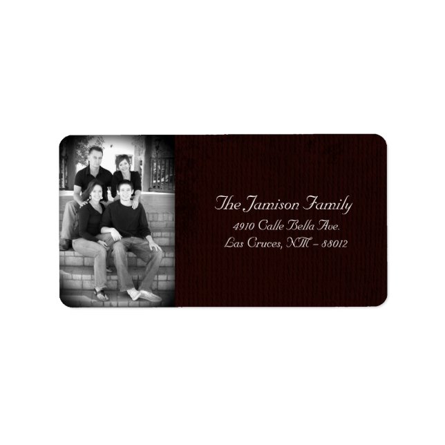 Personalised Custom Photo Christmas Mailing Label (Front)