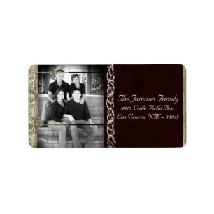 Personalised Custom Photo Christmas Mailing Label