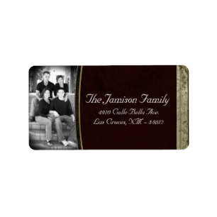 Personalised Custom Photo Christmas Mailing Label