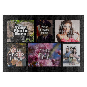 Personalised Custom Photo Collage Montage Cutting Board