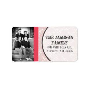 Personalised Custom Photo Floral Mailing Label