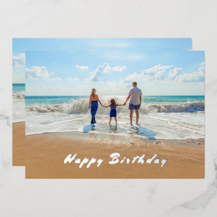 Personalised Custom Photo Foil Birthday Card