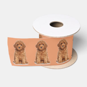 Personalised Custom photo image apricot crush Satin Ribbon