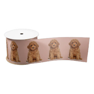 Personalised Custom photo image picture dusty pink Satin Ribbon