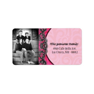 Personalised Custom Photo Lace Flora Mailing Label