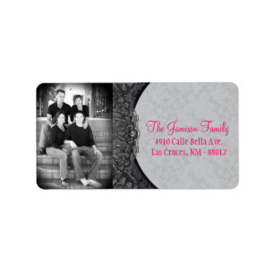 Personalised Custom Photo Lace Flora Mailing Label