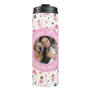 Personalised Custom Photo & Name Pet Lover Thermal Tumbler
