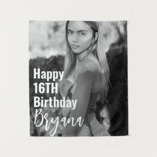 Personalised Custom Photo Picture Party Backdrop Tapestry