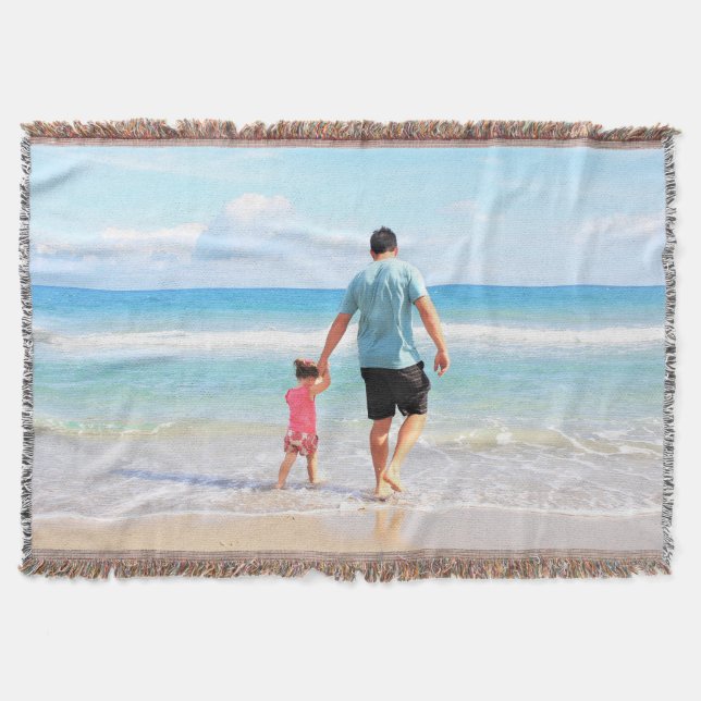 Personalised Custom Photo Throw Blanket (Front)