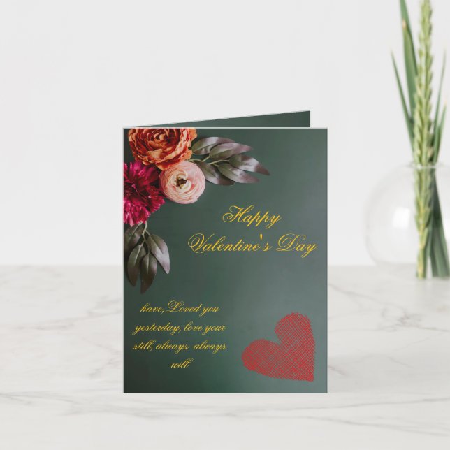 Personalised Custom Photo Valentine's Day Card  (Front)