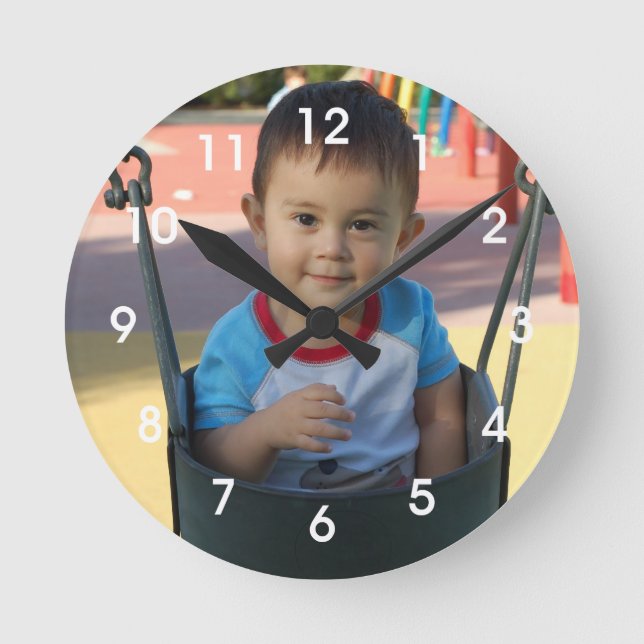 Personalised Custom Photo Wall Clock (Front)