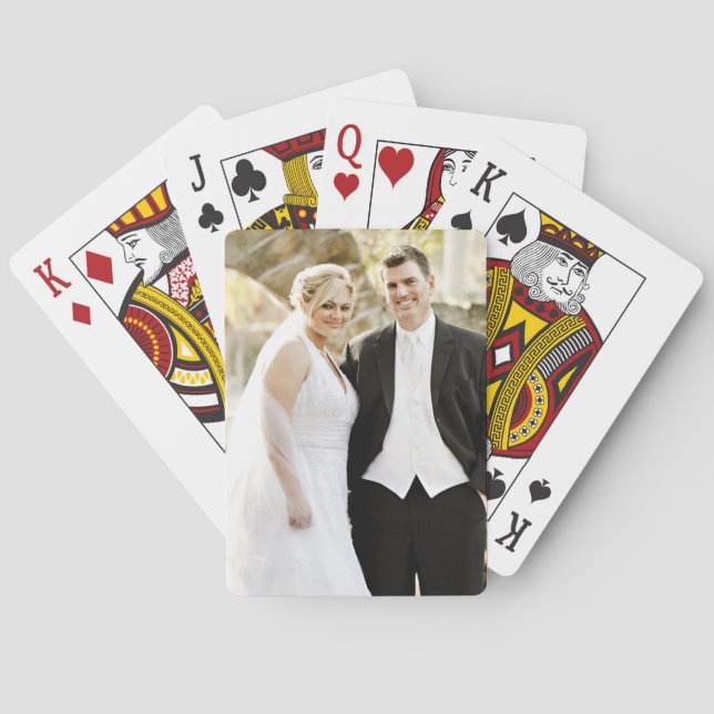 Personalised Custom Photo Wedding Playing Cards (Back)