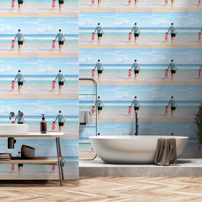 Personalised Custom Photo Your Own Design Wallpaper (Bathroom)