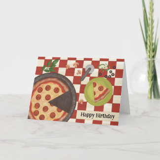 Personalised Custom Pizza Birthday Party Thank You Card