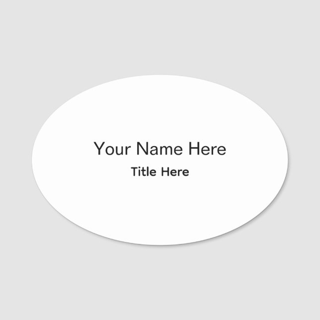 Personalised Custom Professional Employee Magnetic Name Tag (Front)